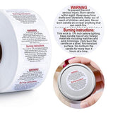 Darrahopens Home & Garden > Decor > Candle Accessories 500PCS Candle Warning Labels Roll Round Stickers for Jars Wax Melts Containers