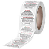 Darrahopens Home & Garden > Decor > Candle Accessories 500PCS Candle Warning Labels Roll Round Stickers for Jars Wax Melts Containers