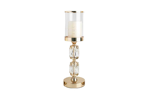 Darrahopens Home & Garden > Decor > Candle Accessories Abode Crystal Candle Holder – Gold - Medium