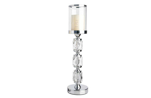 Darrahopens Home & Garden > Decor > Candle Accessories Abode Crystal Candle Holder – Silver - Large