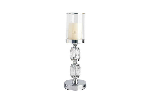 Darrahopens Home & Garden > Decor > Candle Accessories Abode Crystal Candle Holder – Silver - Medium