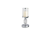 Darrahopens Home & Garden > Decor > Candle Accessories Abode Crystal Candle Holder – Silver - Small