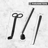 Darrahopens Home & Garden > Decor > Candle Accessories Candle Extinguisher - 3 in 1 Candle Accessory Set - Candle Key, Mini Candle Extinguisher, Candle Key - Perfect for Candle and Fragrance Lovers (3-Piece Set, Black)