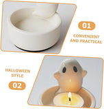 Darrahopens Home & Garden > Decor > Candle Accessories Candle Holder - 1-Piece - Ceramic Ghost Candle Holder - Cute Ghost Ornament - Birthday Gift - Desk Decoration