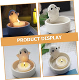 Darrahopens Home & Garden > Decor > Candle Accessories Candle Holder - 1-Piece - Ceramic Ghost Candle Holder - Cute Ghost Ornament - Birthday Gift - Desk Decoration