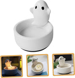 Darrahopens Home & Garden > Decor > Candle Accessories Candle Holder - 1-Piece - Ceramic Ghost Candle Holder - Cute Ghost Ornament - Birthday Gift - Desk Decoration