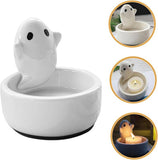 Darrahopens Home & Garden > Decor > Candle Accessories Candle Holder - 1-Piece - Ceramic Ghost Candle Holder - Cute Ghost Ornament - Birthday Gift - Desk Decoration