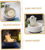 Darrahopens Home & Garden > Decor > Candle Accessories Candle Holder - 1-Piece - Ceramic Ghost Candle Holder - Cute Ghost Ornament - Birthday Gift - Desk Decoration