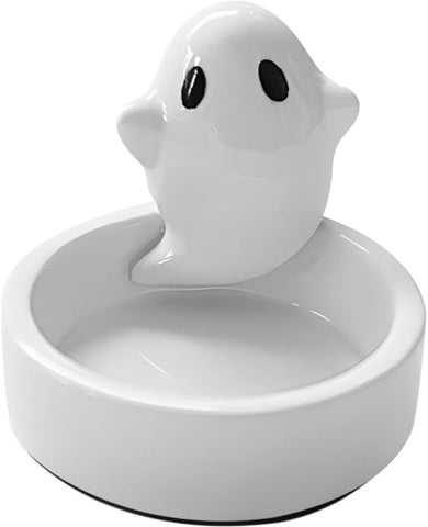 Darrahopens Home & Garden > Decor > Candle Accessories Candle Holder - 1-Piece - Ceramic Ghost Candle Holder - Cute Ghost Ornament - Birthday Gift - Desk Decoration