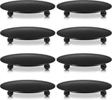Darrahopens Home & Garden > Decor > Candle Accessories Candle Holders - Metal Pillar Candle Holders - 4.5 Inches - For Pillar Candles - Weddings - Dinner Party Decorations (Black, Pack of 8)