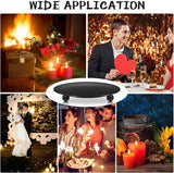 Darrahopens Home & Garden > Decor > Candle Accessories Candle Holders - Metal Pillar Candle Holders - 4.5 Inches - For Pillar Candles - Weddings - Dinner Party Decorations (Black, Pack of 8)