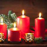 Darrahopens Home & Garden > Decor > Candle Accessories Candle Holders - Metal Pillar Candle Holders - 4.5 Inches - For Pillar Candles - Weddings - Dinner Party Decorations (Black, Pack of 8)