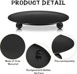 Darrahopens Home & Garden > Decor > Candle Accessories Candle Holders - Metal Pillar Candle Holders - 4.5 Inches - For Pillar Candles - Weddings - Dinner Party Decorations (Black, Pack of 8)