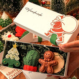 Darrahopens Home & Garden > Decor > Candle Accessories Christmas Creative Handmade Fragrance Candle Gift Box Christmas Tree Little Deer Shape Incense Candle Gift Box