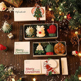 Darrahopens Home & Garden > Decor > Candle Accessories Christmas Creative Handmade Fragrance Candle Gift Box Christmas Tree Little Deer Shape Incense Candle Gift Box