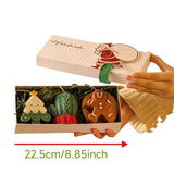 Darrahopens Home & Garden > Decor > Candle Accessories Christmas Creative Handmade Fragrance Candle Gift Box Christmas Tree Little Deer Shape Incense Candle Gift Box