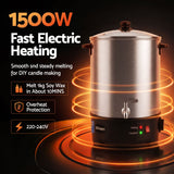 Darrahopens Home & Garden > Decor > Candle Accessories Devanti 16L Wax Melter Candle Making 1500W Melting Pot Furnace Quick Pour Spout Soy Soap In Australia - Darrahopens