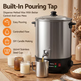 Darrahopens Home & Garden > Decor > Candle Accessories Devanti 16L Wax Melter Candle Making 1500W Melting Pot Furnace Quick Pour Spout Soy Soap In Australia - Darrahopens