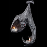 Darrahopens Home & Garden > Decor > Candle Accessories Gothic Bat Wall Tealight Holder - Resin Decor for Spooky Ambiance (16.5x12x22 cm)