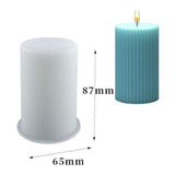 Darrahopens Home & Garden > Decor > Candle Accessories Halloween Deals DIY Silicone Candle Mold Ribbed Candle White White