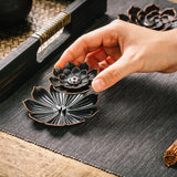 Darrahopens Home & Garden > Decor > Candle Accessories Incense Burner, Incense Holder for Sticks, Brass Lotus Incense Stick Holder and Detachable Ash Catcher