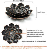 Darrahopens Home & Garden > Decor > Candle Accessories Incense Burner, Incense Holder for Sticks, Brass Lotus Incense Stick Holder and Detachable Ash Catcher