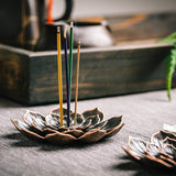 Darrahopens Home & Garden > Decor > Candle Accessories Incense Burner, Incense Holder for Sticks, Brass Lotus Incense Stick Holder and Detachable Ash Catcher