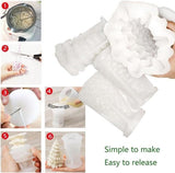 Darrahopens Home & Garden > Decor > Candle Accessories Mold - 4 pieces - Candle mold - Silicone Christmas tree mold set - Mold - Christmas gift
