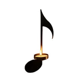 Darrahopens Home & Garden > Decor > Candle Accessories Music Note Candlestick - Wall Decoration - Wrought Iron Candlestick - Wall Decoration - Candle Holder
