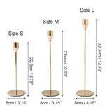 Darrahopens Home & Garden > Decor > Candle Accessories Set of 3 Decorative Candlestick Holder- gold