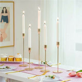 Darrahopens Home & Garden > Decor > Candle Accessories Set of 3 Decorative Candlestick Holder- gold