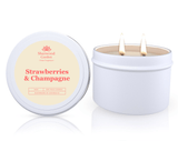 Darrahopens Home & Garden > Decor > Candle Accessories Strawberries & Champagne Soy Candle Tin 165g