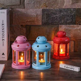 White Pink and Black Candle Holder Set of 3