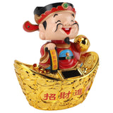 Darrahopens Home & Garden > Decor > Candles & Diffusers 12 Inch Solar Powered Statue God of Wealth Nodding Ornament Prosperity and Fortune Meaning Car Desktop Decoration In Australia - Darrahopens