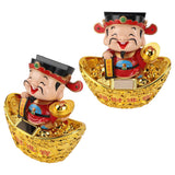 Darrahopens Home & Garden > Decor > Candles & Diffusers 12 Inch Solar Powered Statue God of Wealth Nodding Ornament Prosperity and Fortune Meaning Car Desktop Decoration In Australia - Darrahopens