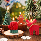 Darrahopens Home & Garden > Decor > Candles & Diffusers 3PCS Christmas Scented Candle Gift Set - Elk, Tree, Gingerbread Man, Glove Shaped for Women, Xmas Home Decor, Party, Bedroom, Table Decorations