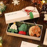 Darrahopens Home & Garden > Decor > Candles & Diffusers 3PCS Christmas Scented Candle Gift Set - Elk, Tree, Gingerbread Man, Glove Shaped for Women, Xmas Home Decor, Party, Bedroom, Table Decorations