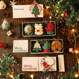 Darrahopens Home & Garden > Decor > Candles & Diffusers 3PCS Christmas Scented Candle Gift Set - Elk, Tree, Gingerbread Man, Glove Shaped for Women, Xmas Home Decor, Party, Bedroom, Table Decorations