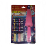 Darrahopens Home & Garden > Decor > Candles & Diffusers 4 Sets of Party candles with Cake server sets