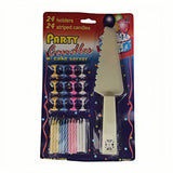 Darrahopens Home & Garden > Decor > Candles & Diffusers 4 Sets of Party candles with Cake server sets