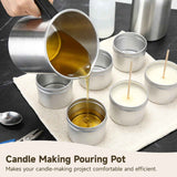 4PCS Candle Making Pouring Pots, 60.9oz Aluminum Wax Melting Pitchers with Drip-less Spout & Heat Resistant Handle, Metal Pouring Pitchers, DIY Candle Making Supplies In Australia - Darrahopens