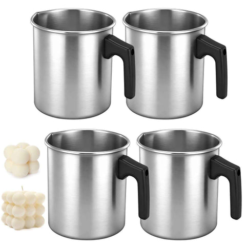 4PCS Candle Making Pouring Pots, 60.9oz Aluminum Wax Melting Pitchers with Drip-less Spout & Heat Resistant Handle, Metal Pouring Pitchers, DIY Candle Making Supplies In Australia - Darrahopens