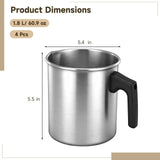4PCS Candle Making Pouring Pots, 60.9oz Aluminum Wax Melting Pitchers with Drip-less Spout & Heat Resistant Handle, Metal Pouring Pitchers, DIY Candle Making Supplies In Australia - Darrahopens