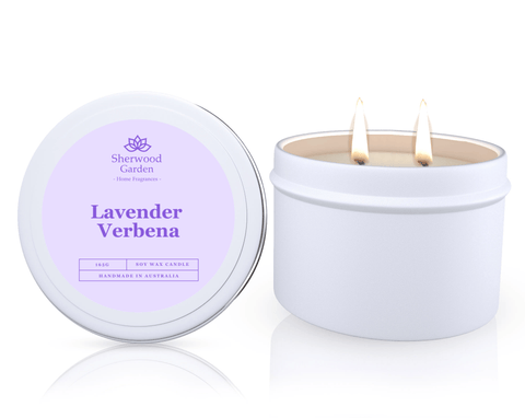 Darrahopens Home & Garden > Decor > Candles & Diffusers Lavender Verbena Soy Candle Tin 165g