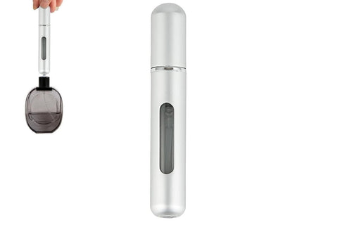 Darrahopens Home & Garden > Decor > Candles & Diffusers Mini Perfume Spray Pump 8ML Refillable Bottle Atomizer for Travel Outdoor-Silver