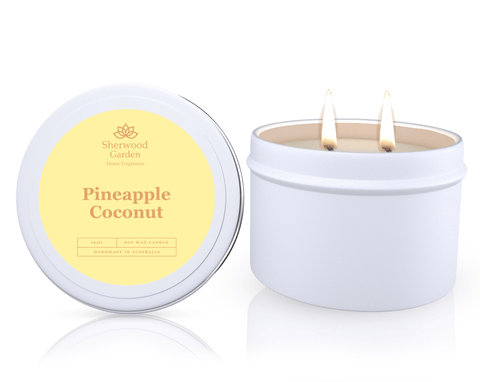 Darrahopens Home & Garden > Decor > Candles & Diffusers Pineapple Coconut Soy Candle Tin 165g