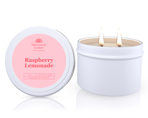Darrahopens Home & Garden > Decor > Candles & Diffusers Raspberry Lemonade Soy Candle Tin 165g