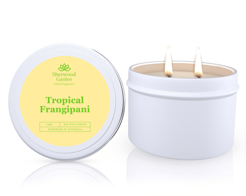 Darrahopens Home & Garden > Decor > Candles & Diffusers Tropical Frangipani Soy Candle Tin 165g