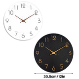 Darrahopens Home & Garden > Decor > Clocks 12 Inch Digital Wall Clock Simple Hanging Watch for Living Room Home Decoration - Black