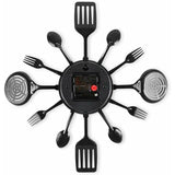 Darrahopens Home & Garden > Decor > Clocks 16" Large Kitchen Wall Clocks With Spoons And Forks, Great Home Decor And Nice Gifts, Black
